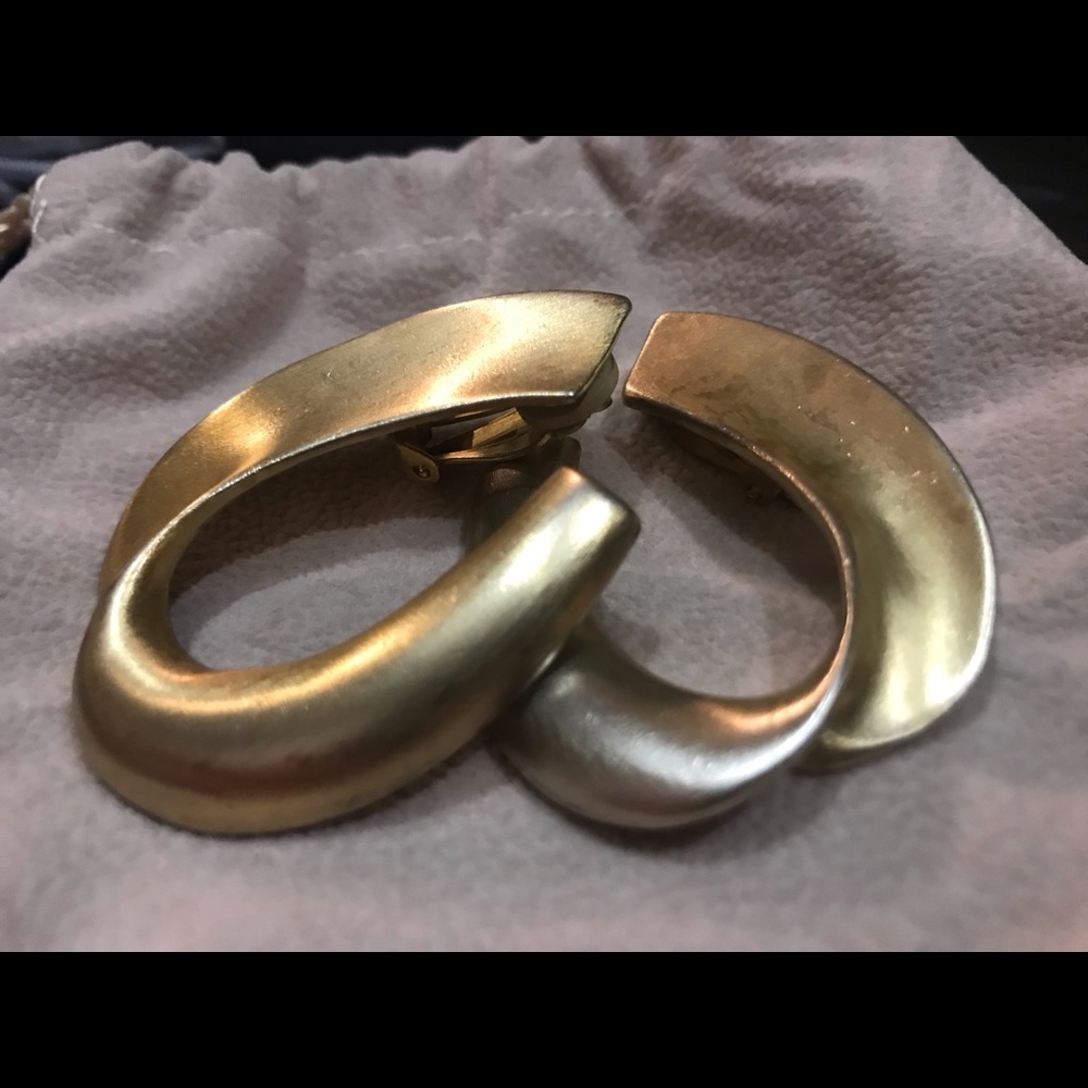 Alexis Bittar Liquid Metal Matte Gold Earrings